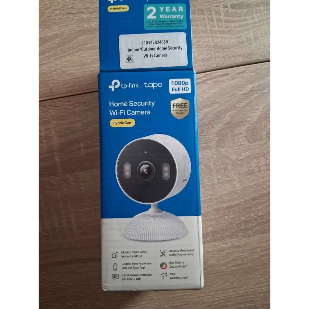 TP-Link Tapo 1080p Full HD Home Security Wi-Fi Camera IP65 Weatherproof White